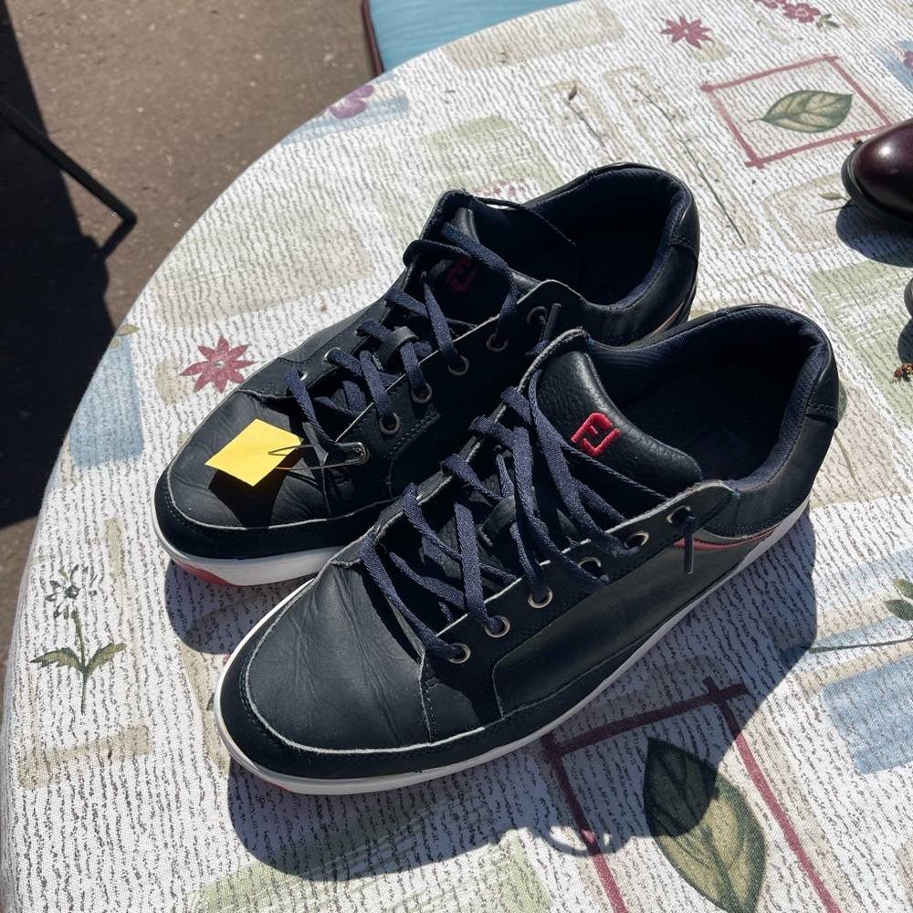 Men's Black FootJoy Golf Shoes